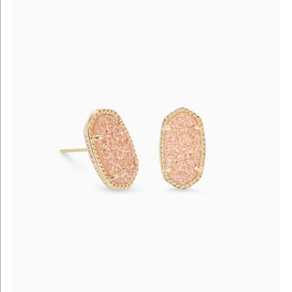 Kendra Scott Ellie Gold Studs in Sand Drusy